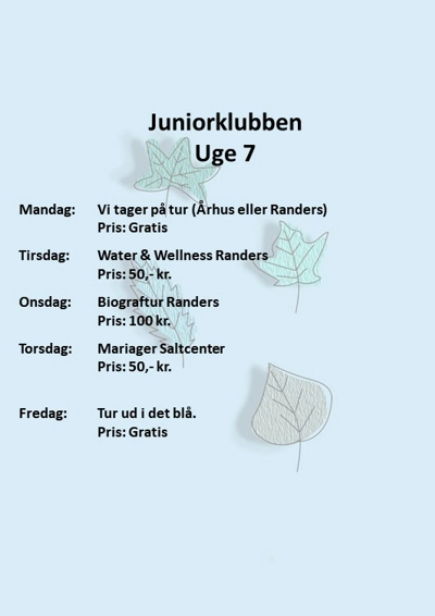 Plakat Juniorklubben uge 7