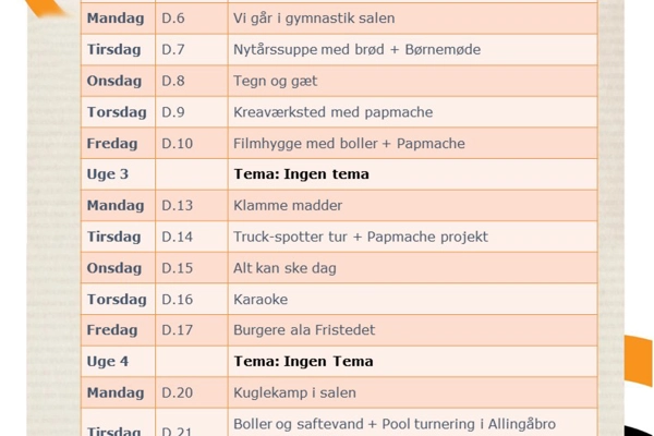 Aktivitetsplan Fristedet 2025